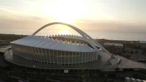 Moses Mabhida drone orbit Stock Footage 139196948