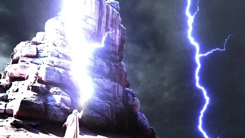 Moses receives the Tablets of the Covenant, Mount Sinai, Stock Footage 246847445
