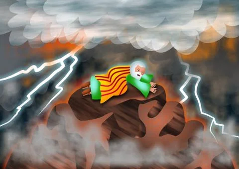 Moses Recieves the Law Illustration