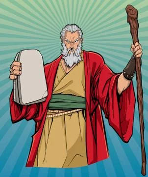 Moses Religious Icon 库存插图