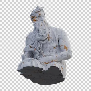 Moses  statue, 3d renders, isolated, perfect for your design Illustrazione stock