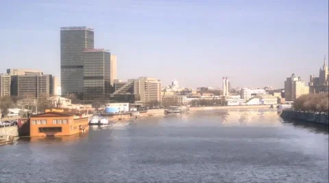 Moskva river Stock Footage 47890632