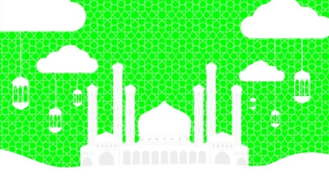 Mosque 3d element with green screen background Stock Footage 171146239