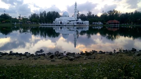 Mosque Also Known As The Floating Mosque Stock Footage 79857677