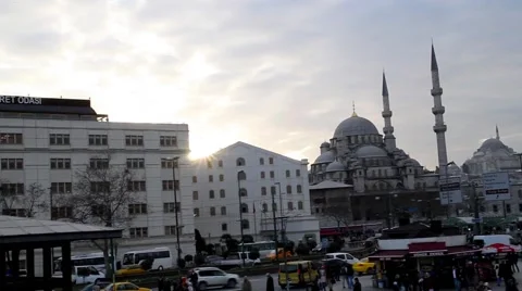 Mosque and Buildings 스톡 동영상 40082321