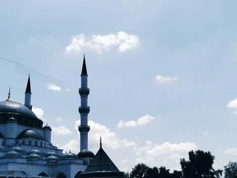 Mosque and the sky Stock Photos
