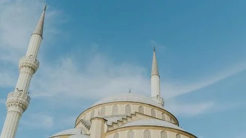 Mosque and sky. Ramadan concept islamic background. Stock Photos