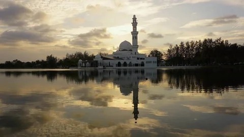 Mosque and sunset Stock Footage 82987186