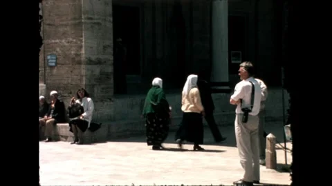 Mosque and Visitors Stock Footage 278040070
