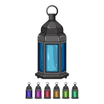 Mosque arabic lantern cartoon vector graphic Stock Illustration