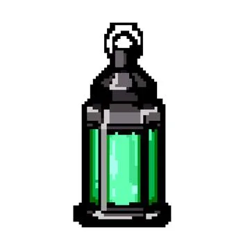 Mosque arabic lantern game pixel art vector illustration イラスト素材