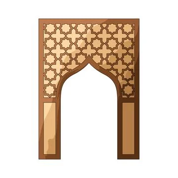 Mosque arch illustration Stock Illustration