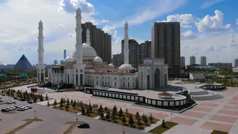 Mosque in Astana Stock Footage 156190734