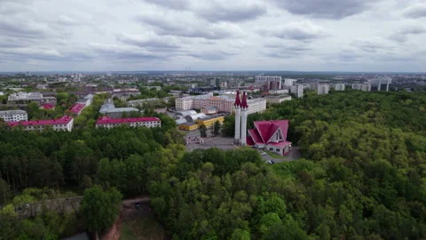 Mosque from bird's eye view Stock Footage 219486532