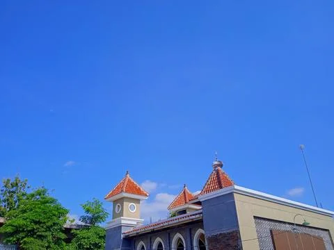Mosque with blue sky Stock Photos