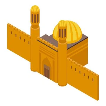 Mosque building icon isometric vector. City travel Ilustración de archivo