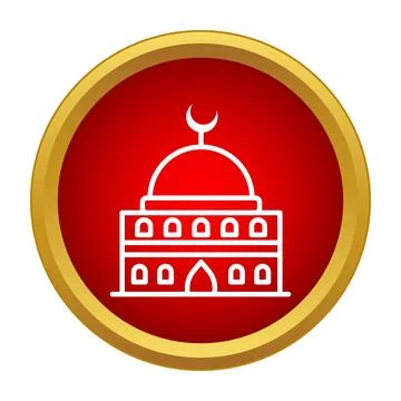 Mosque building icon representing islamic religion and prayer Ilustración de archivo