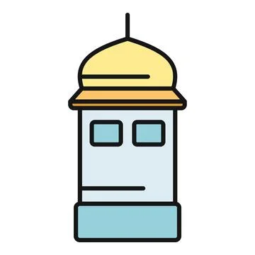Mosque building icon representing islamic worship architecture Иллюстрация