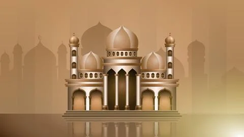 Mosque building Illustrazione stock