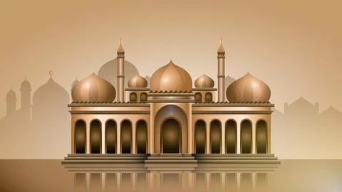 Mosque building Illustrazione stock