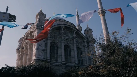 A mosque building in Istanbul Stock Footage 129954906