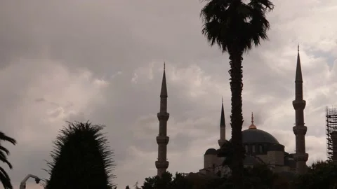 Mosque buildings and minarets, elements of architectural of buildings. Stock Footage 198885731