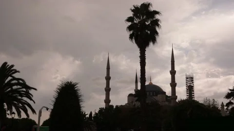 Mosque buildings and minarets, elements of architectural of buildings. Stock Footage 198885741