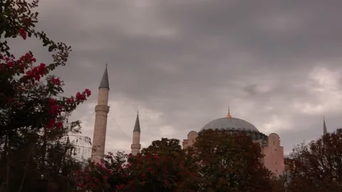 Mosque buildings and minarets, elements of architectural of buildings. Stock Footage 198885769