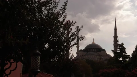 Mosque buildings and minarets, elements of architectural of buildings. Stock Footage 198885775