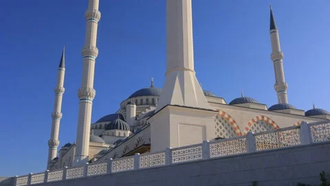 Mosque buildings and minarets, elements of architectural of buildings. Stock Footage 198886050