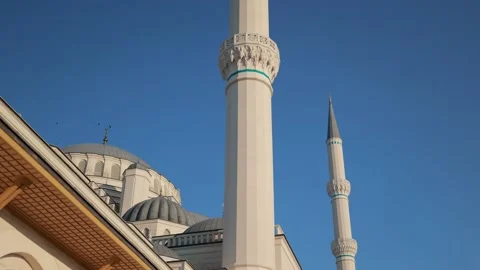 Mosque buildings and minarets, elements of architectural of buildings. Stock Footage 198886058