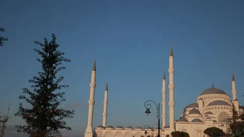 Mosque buildings and minarets, elements of architectural of buildings. Stock Footage 198886085