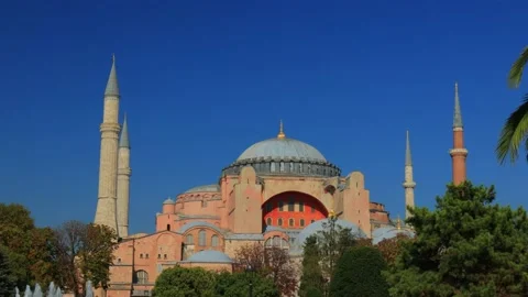 Mosque buildings and minarets, elements of architectural of buildings. Stock Footage 198886094