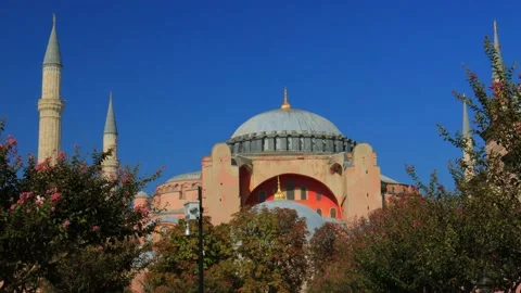 Mosque buildings and minarets, elements of architectural of buildings. Stock Footage 198886172