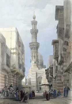 Mosque of Bullack, Cairo, Egypt, around 1850, Historical, digitally restored Stock Illustration