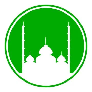 Mosque button Stock Illustration