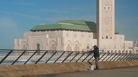 Mosque Casablanca Morocco Stock Footage 222335055