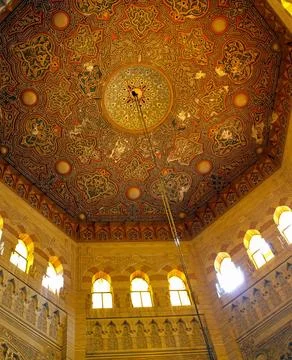 Mosque ceiling Luxury ceiling in old mosque with Islamic pattern Copyright... Stock Photos