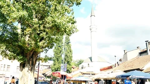 Mosque in the center of sarajevo 스톡 동영상 42091240