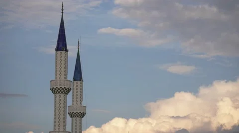 Mosque with clouds Stock Footage 68904439