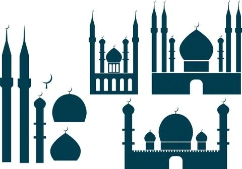Mosque creation kit Stock Illustration