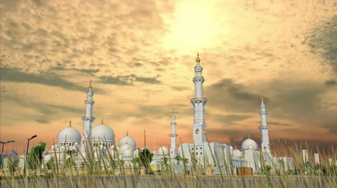 Mosque Day Time Stock Footage 45970910