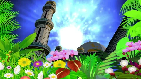 Mosque Daylight Sun Rising Stock Footage 45972258