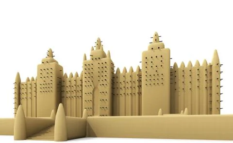 Mosque of djenné 1 Stock Illustration