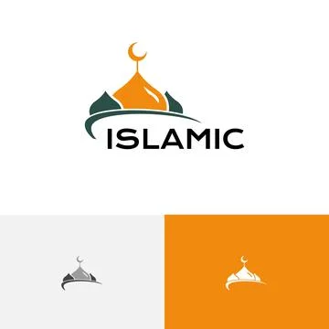 Mosque Dome Islamic Center Prayer Study Islam Muslim Community Logo Stock Illustration
