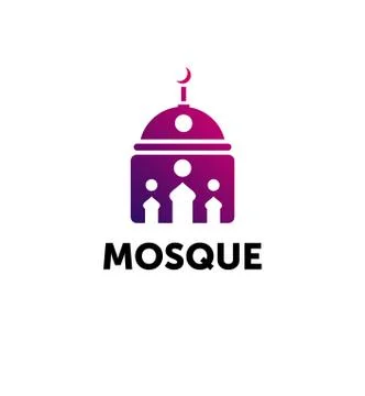 Mosque. dome of the mosque abstract symbol. vector design logotype. Stock Illustration