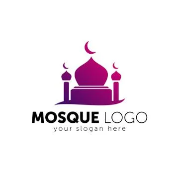 Mosque. dome of the mosque abstract symbol. vector design logotype. Stock Illustration