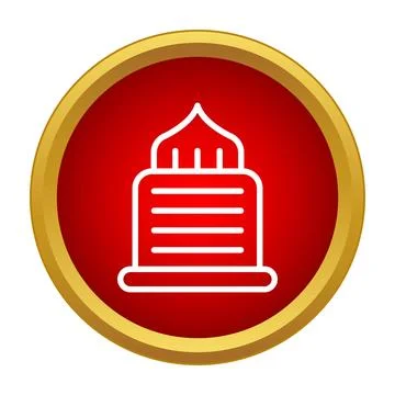 Mosque dome or temple icon symbol Stock Illustration