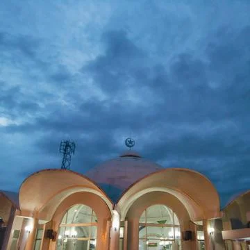 Mosque Dome Twilight Sky Stock Photos