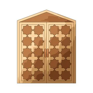 Mosque door illustration Illustrazione stock